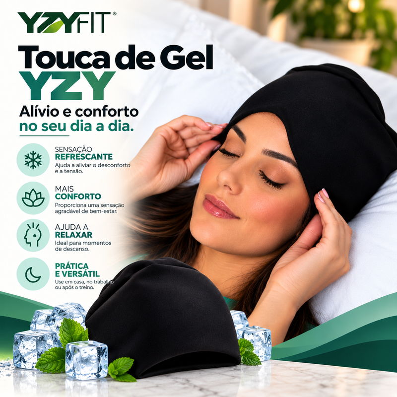 Touca de Gel YZY para Enxaqueca | Fria e Quente