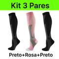 Kit 3 Pares de Meias de Compressão